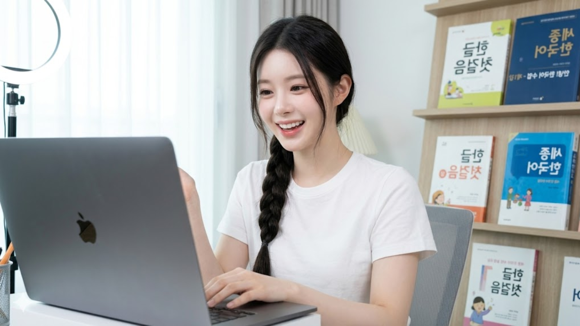 수업을 듣는 학생 모습